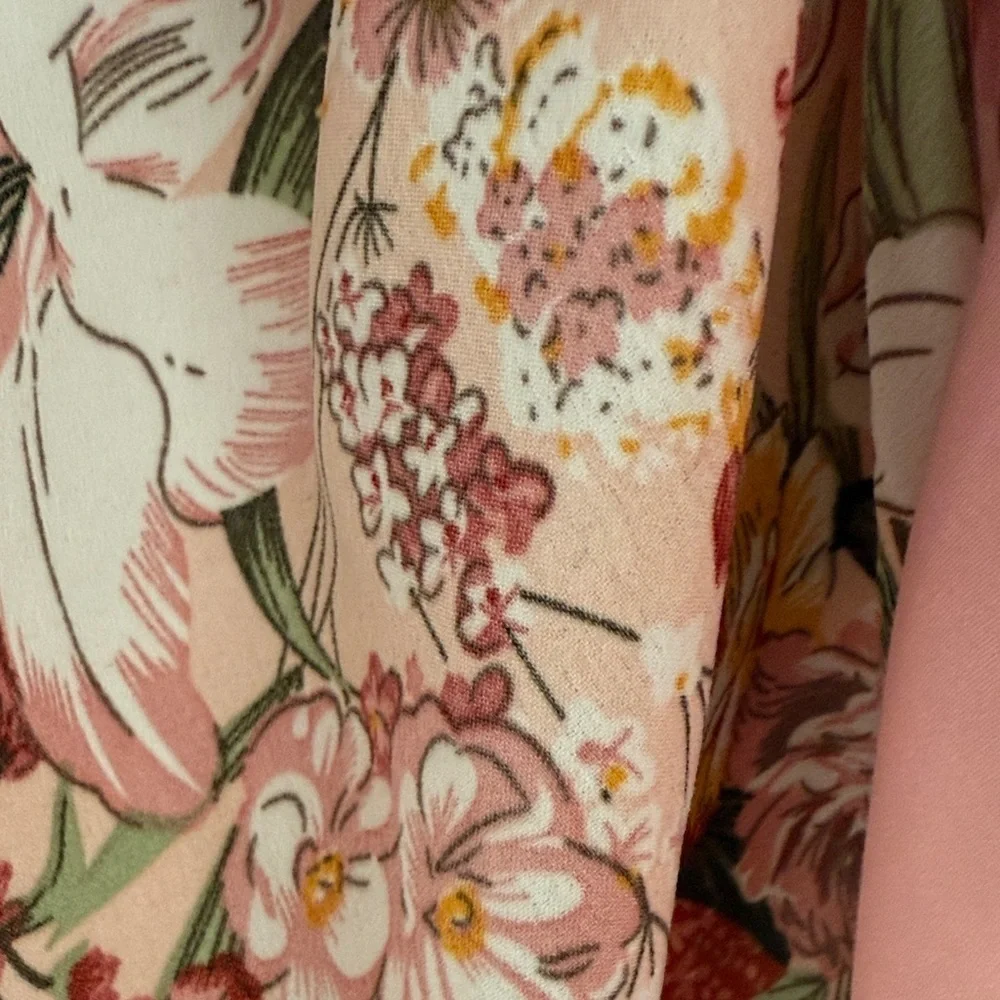 Aeropostale Mauve and Floral Hair Scarf Scrunchie Duo